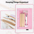 SKYDUE Pencil Pouch for 3 Ring Binder, Clear Window Pencil Case with Smooth Zipper for Girls Boys, Pink & Purple