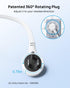 TROND Flat Extension Cord, 6ft with 360 Rotating Plug, Low Profile Power Strip, 3 Way Plug Extension for Indoor