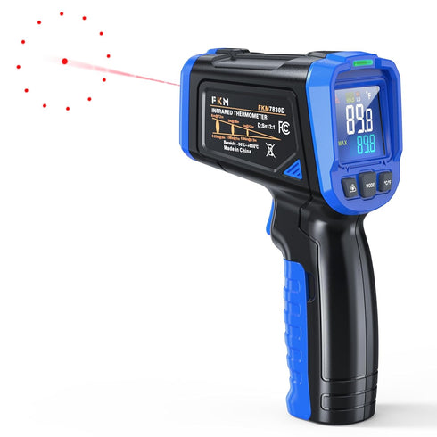Infrared Thermometer, FKM Non-Contact Laser Temperature Gun for Cooking, Grill, HVAC, Engine