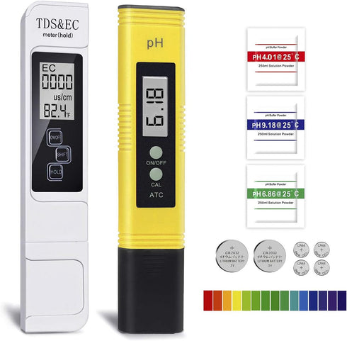 GuDoQi PH Meter, TDS Meter Combo, Pool Water Test Kit, Digital Tester for Drinking Water, Hydroponics, Aquarium