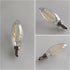 C35/Type E12 Dimmable Bulb, 4W/40W 2700K 400LM, 6-Pack B LED Filament Candle Equivalent Warm White Transparent Glass