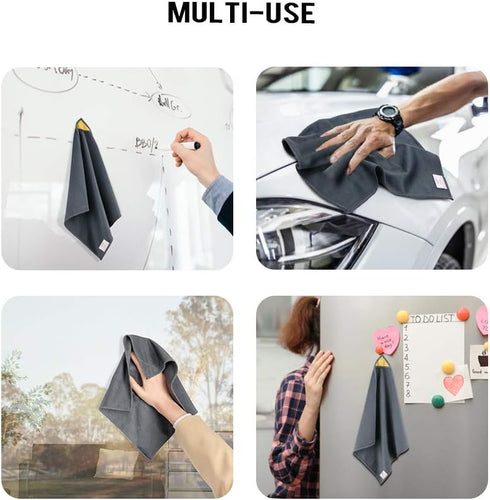 LOUKIN 2pcs Magnetic Whiteboard Cleaning Cloth, Dry Erase Cleaning Cloth for Classroom, Home, Office, Reusable and