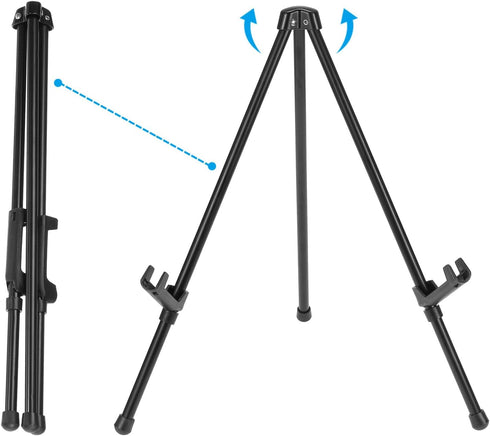 PATIKIL 1Set 14in Tabletop Easel Stand for Display, Small Portable Tripod for Signs, Art, Wedding