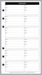 Personal Size Name & Address Refill for Filofax Notebook (3.7" x 6.75")