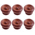 Generic 6PCS Brown-6pcs) Farmhouse Style Wooden Knobs Wood Drawer Shoe Cabinet Bedside Table Knobs Pulls Handles