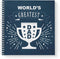Softcover Greatest Dad 8.5" x 8.5" Men's Spiral Notebook/Journal, 120 Wide Ruled Pages, Durable Gloss Laminated Cover,