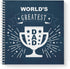 Softcover Greatest Dad 8.5" x 8.5" Men's Spiral Notebook/Journal, 120 Wide Ruled Pages, Durable Gloss Laminated Cover,