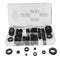 Fielect 180Pcs Rubber Grommet Assortment Kit, Firewall Wiring Gasket for Automotive, Plumbing, and PC Hardware