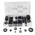 Fielect 180Pcs Rubber Grommet Assortment Kit, Firewall Wiring Gasket for Automotive, Plumbing, and PC Hardware