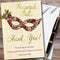 The Card Zoo Red Roses Gold Masquerade Ball Personalized Party Thank You Cards