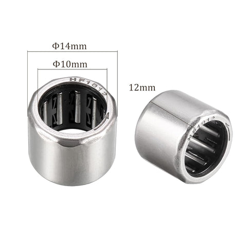 2pcs HF1012 Needle Roller Bearings, 10mm Bore Dia x 14mm OD x 12mm Width for Agricultural Equipment