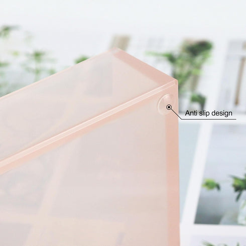 MultiBey Sticky Notes Memo Pad Holder, Rose Gold Desk Organizer Accessories for Office Home Schools (Pink)