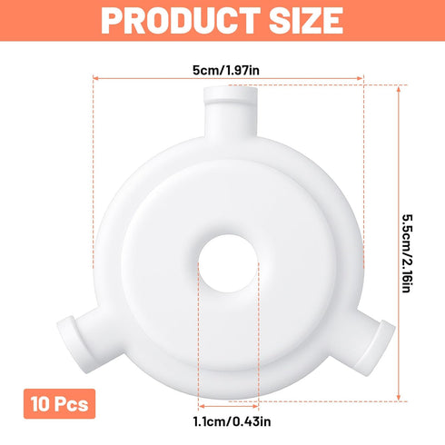 Matwsec 10 Lamp Shade Adapter Ring Pcs White Plastic Lampshade Reducing Rings Adapter Lamp Shade Ring Light Shades