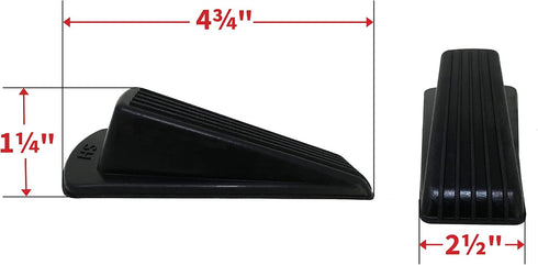 Shepherd Hardware 8934E Heavy Duty Rubber Door Wedge, Black, 2 Pack