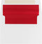 JAM PAPER A6 Foil Lined Invitation Envelopes - 50/Pack - 4 3/4 x 6 1/2 - White with Red Foil