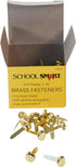 School Smart Brass Plated Fasteners, 3/4 inch, Box of 100 (059949), Maroon
