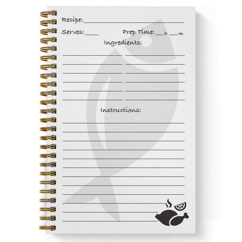 Softcover Classic Recipes Journal: 5.5" x 8.5", 120 Pages, Durable Gloss Laminated Cover