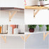2pcs 20x20cm Balacoo Solid Wood Triangle Shelf Brackets Heavy Duty Wall Shelf Supports and Workbench Storage