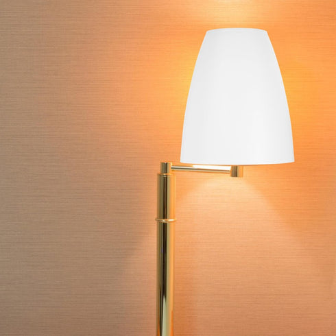 30mm White Plastic Lamp Shade Replacement - Flat Top Hard Hat Style Light Cover for Floor/Table Lamps, Center Hole