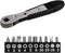 11pc 36-Tooth 1/4 inch Mini Ratchet Wrench Screwdriver Bit Set, High Torque Mini Offset Reversible Drive Handle