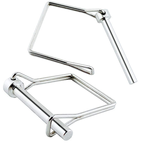 2 Pack Square PTO Pin, Shaft Locking Pin, Safety Coupler Pin 1/4" x 1.97" (6.3mm x 50mm), Marine Grade Stainless Steel