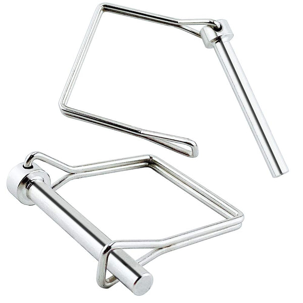 2 Pack Square PTO Pin, Shaft Locking Pin, Safety Coupler Pin 1/4" x 1.97" (6.3mm x 50mm), Marine Grade Stainless Steel