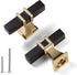 10 Pack Matte Black and Gold Cabinet Pulls, Square T Bar Handles and Knobs for Drawer and Cupboard Hardware