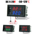 WUTIMK 1pc DC4-28V 1M LED Digital Dual Display Temperature Meter Waterproof Temperature Controller with NTC Metal Probe