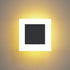 Kawell 10W Square Acrylic LED Wall Sconce Non-Dimmable Hardwired Black Wall Light