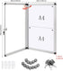 Swansea Enclosed Bulletin Board, Dry Erase Noticeboard, Lockable Display Boards, White with Aluminium Frame, 20x16inch