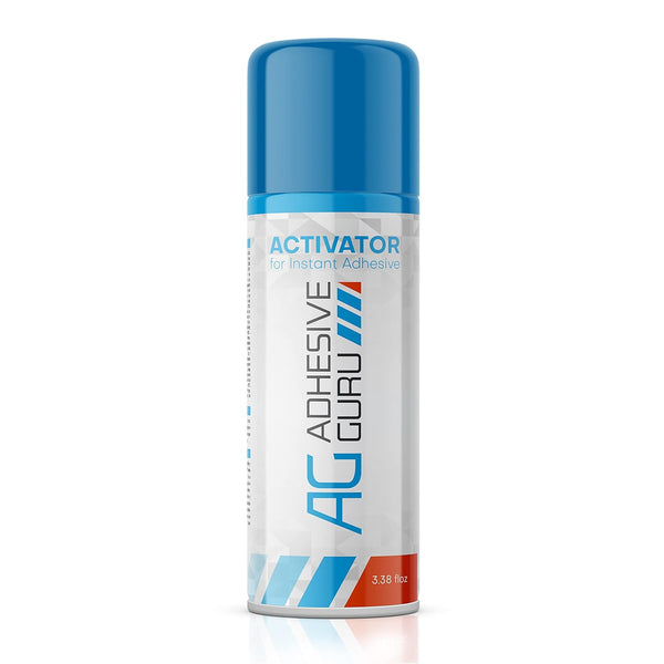 Adhesive Guru CA Glue Accelerator Spray (3.38 fl oz) - Aerosol Activator for Super Glues, Not a Glue by Itself