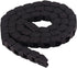 10mm x 10mm Semi Enclosed Type Plastic Towline CNC Machine Tool Cable Carrier Drag Chain Nested Black Ted Lele