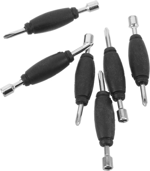Mikikit 6pcs Fingerboard Dual Head Screwdriver Set Metal Mini Screwdriver for DIY