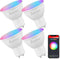 GU10 Smart Bulb 4 Pack, RGBCW Color Changing LED Light Bulbs, 5W Dimmable, WiFi Track Light Bulbs for Kitchen, Bedroom