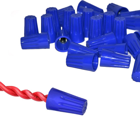 Eagles 100Pcs Twist on Wire Connectors - Blue #20 - #18 AWG Wire Cap Bulk with Spring Inserted, Easy Screw on Caps