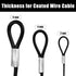 4 Pcs Stainless Steel Wire Cable with Loops, 20 Inch Vinyl Coated Wire Rope for Outdoor Travel