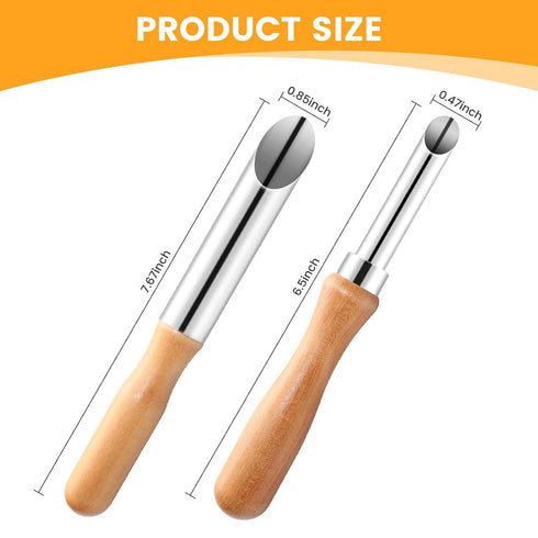 Rimoev 2-Piece Set (0.47 0.85 30 Straw Puncher for Plastic Lids Lemonade, Stainless Straw Hole Punch Tool, & Sizes)