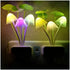 4Pack AUSAYE Sensor LED Plug in Night Light for Adults Kids , Color Changing Cute Mushroom Flower Wall Lamp