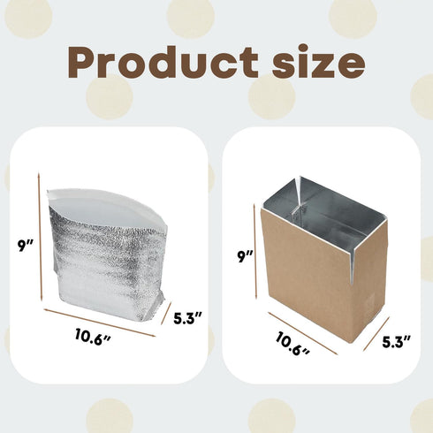 Generic 10 Pack Frozen Commercial Insulated Shipping Box - Cold Shipping Boxes With Foil Liner Bags, Professional