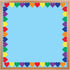 Hygloss Products Colored Hearts Die-Cut Bulletin Board Border - 3 x 36 Inch, 12 Pack
