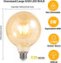 LED Bulbs 60 Watt Equivalent, 2 Pack 6W G125 LED Globe Bulbs, Antique Vintage Light Bulbs Amber, E26 LED Edison Light Bulb, 2700K 800LM Warm White, E26 Standard Base, Non-Dimmable by BoostArea