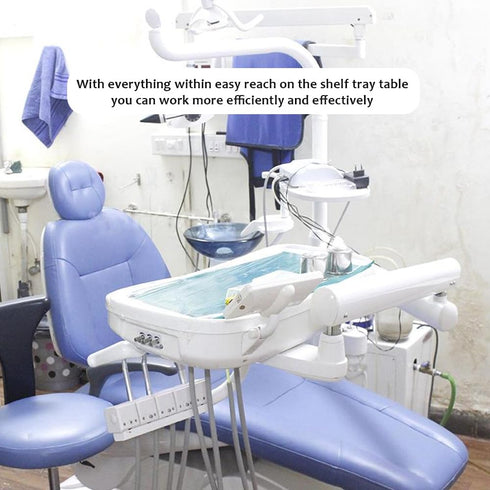 Pole Post Mount Shelf Tray Table for Dental Clinic & Lab Replacement, Adjustable Design