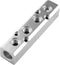 4 Way Pneumatic Manifold Air Distribution Block, Silver Compressed Air Coupler Fast Connector for Compressor