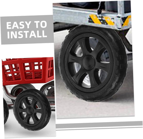 4pcs ULTECHNOVO Replacement Cart Wheels for Grocery Carts Rolling Utility Trolley Wheels