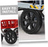 4pcs ULTECHNOVO Replacement Cart Wheels for Grocery Carts Rolling Utility Trolley Wheels