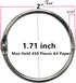 Book Binder Rings 2 Inch - 20 Pack Nickel Plated Silver Loose Leaf Rings for Office Use