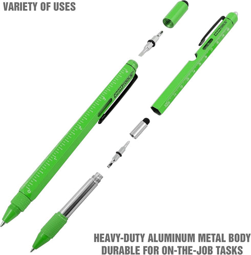 OEMTOOLS 22670 Multi-Tool Pen Set, 2 Piece Ballpoint EDC Pen Stylus Combo, Great Gift for Dad