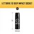 1/2" Drive Deep Impact Socket,12mm Premium Socket,Metric,6 Point,Cr-V Steel with Laser Marking - Strong and Durable by boen