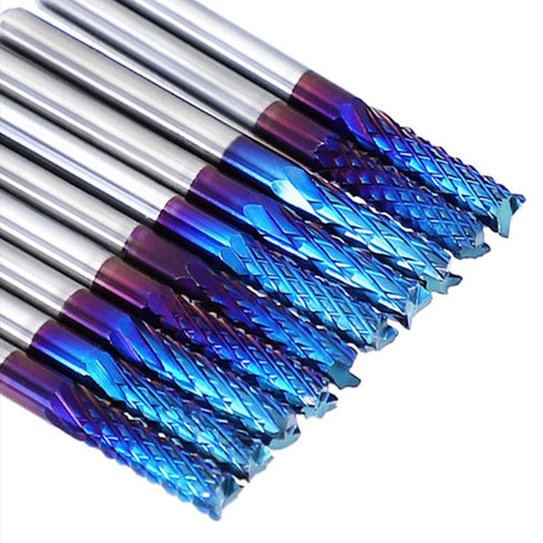 20pcs 1/8" Set, Dia.1/32"-1/8" Inch ASNOMY End Mills CNC Spiral Router Bits, Shank CNC Cutter Milling Carving Bit Nano