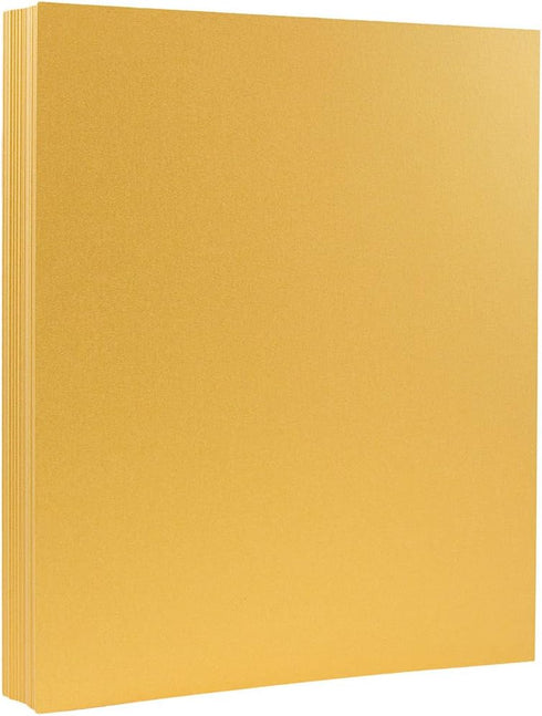 JAM PAPER Metallic 32lb Paper - 120 GSM - 8.5 x 11 - Gold Stardream Metallic - 100 Sheets/Pack